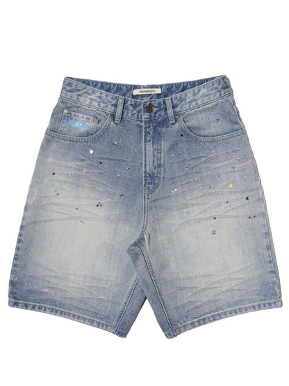Embroidery Cat Whiskers Vintage Denim Trousers【s0000013445】