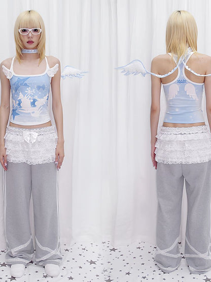 Starlight Print Angel Wings Collar【s0000013869】