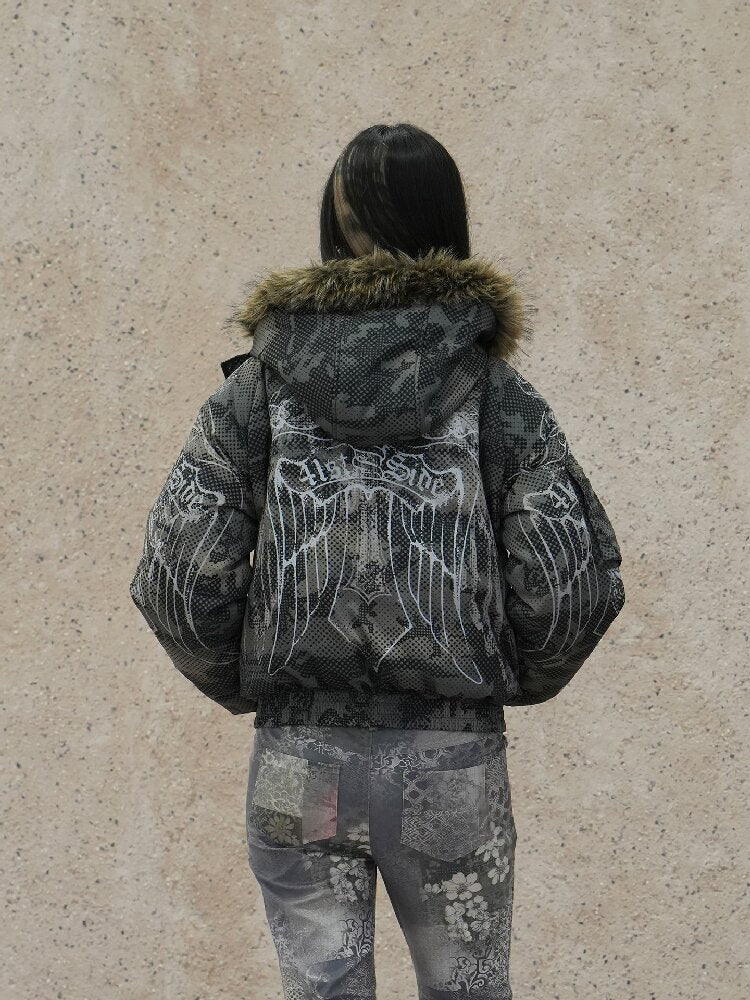 Vintage Pattern Star Duck Down Jacket【s0000018069】