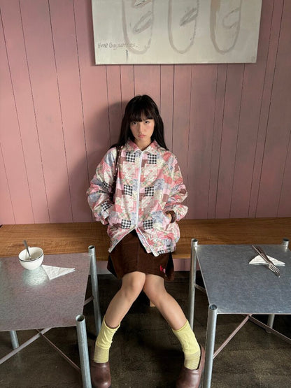 Patchwork Printed Loose Versatile Jacket【s0000019084】