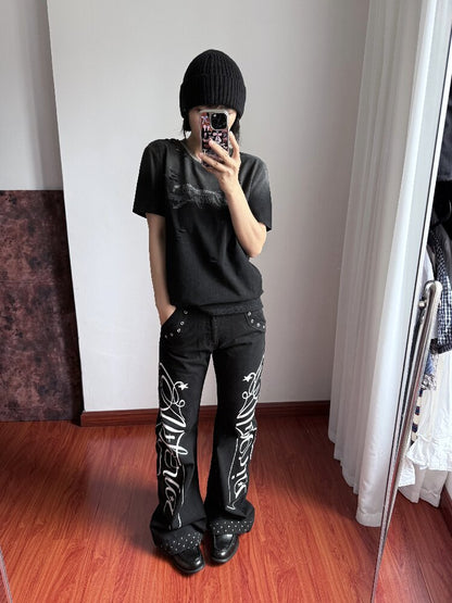 Vintage Polka Dot Knife Jeans【s0000018207】