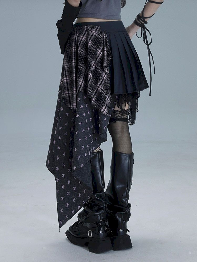 Irregular embroidery half-body skirt【s0000013484】