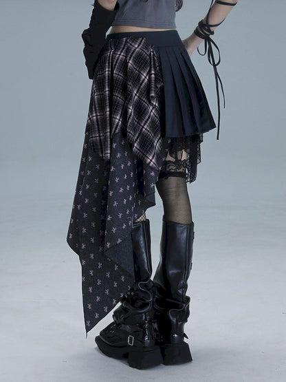 Irregular embroidery half-body skirt【s0000013484】