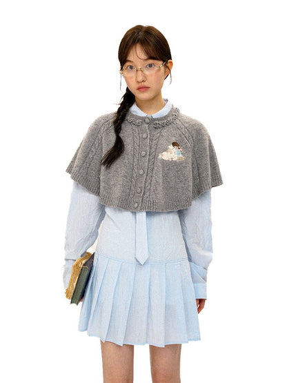 Horse Patch Embroidered Cape Top【s0000016124】