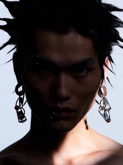 Titanium Steel Zipper Earring【s0000018895】