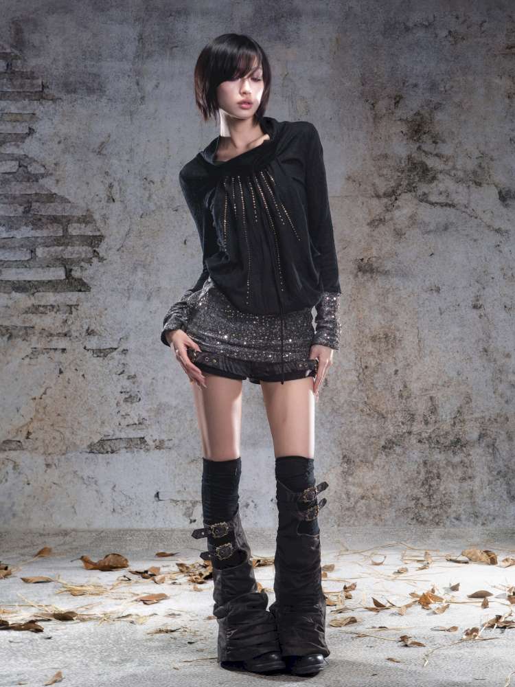 Pull-Over Collar Knit Dress【s0000014491】