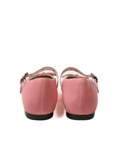 Carved Single Buckle Ballet Shoes【s0000013439】