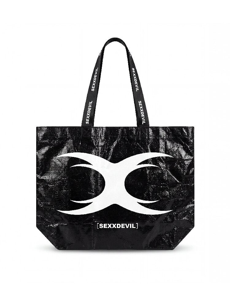 Large Capacity Logo Print Woven Bag【s0000018567】