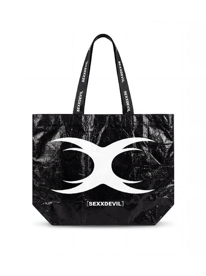 Large Capacity Logo Print Woven Bag【s0000018567】