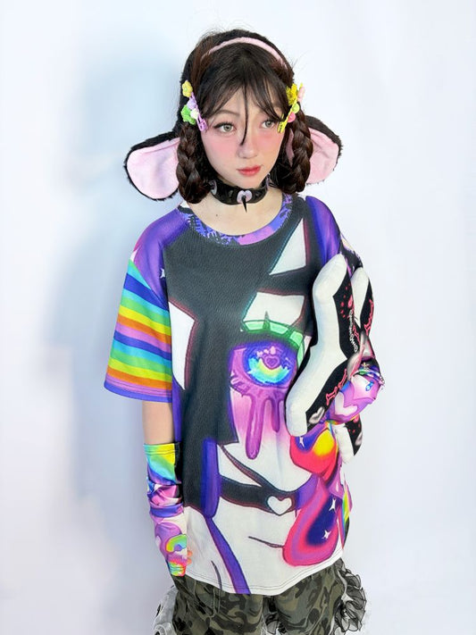 Cartoon Print Short Sleeve Tee【s0000013734】