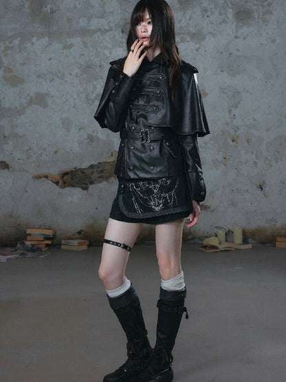 Vintage Belt Cavalry Cape Jacket【s0000018520】