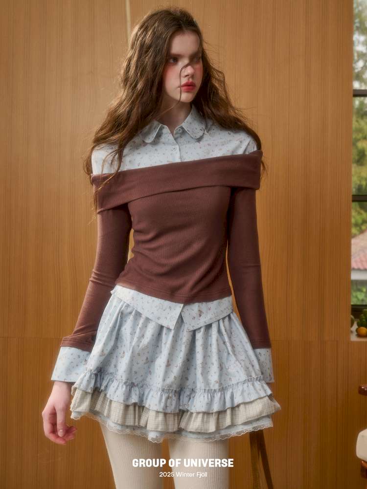 Tundra Patchwork Top Lace Skirt【s0000014881】