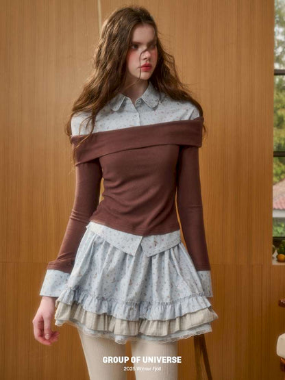 Tundra Patchwork Top Lace Skirt【s0000014881】