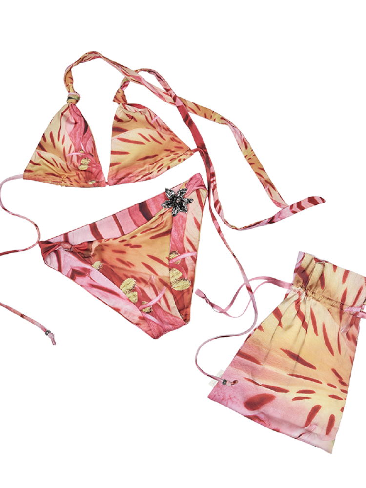 Floral Print Twist Bikini【s0000012411】