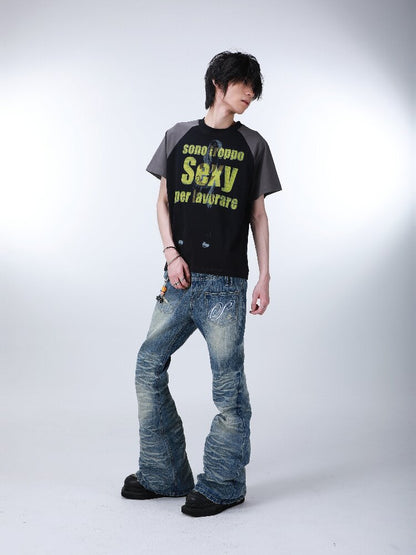 Digital Print Raglan T-Shirt【s0000016179】