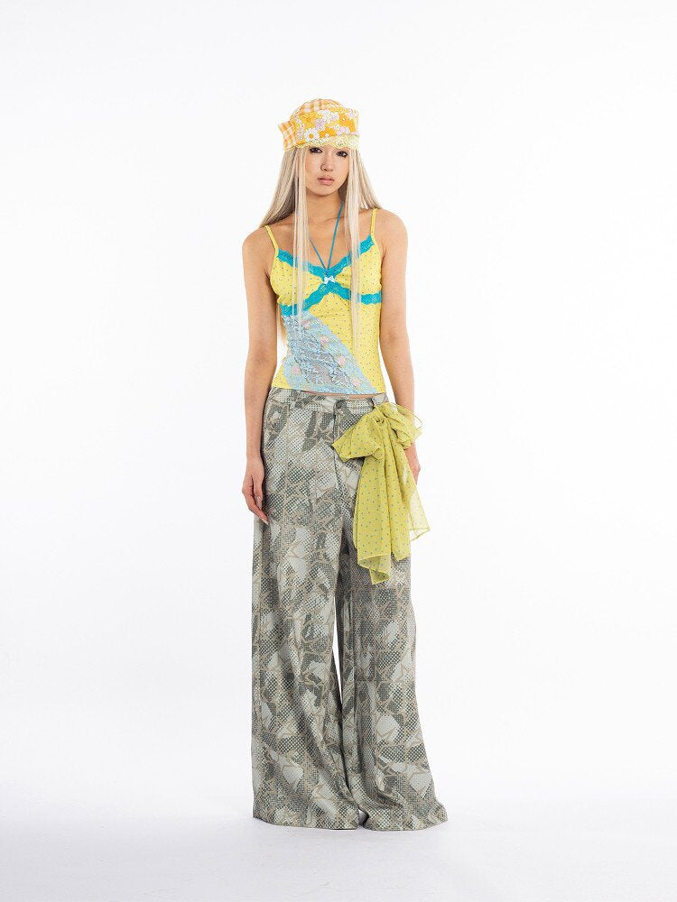 Vintage Graffiti Stars Print Pants【s0000018058】
