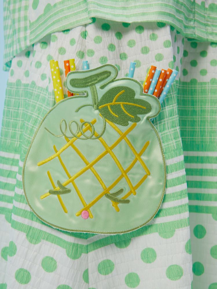 Melon Checkered Polka Dot Doll Collar Shirt Skirt【s0000013164】