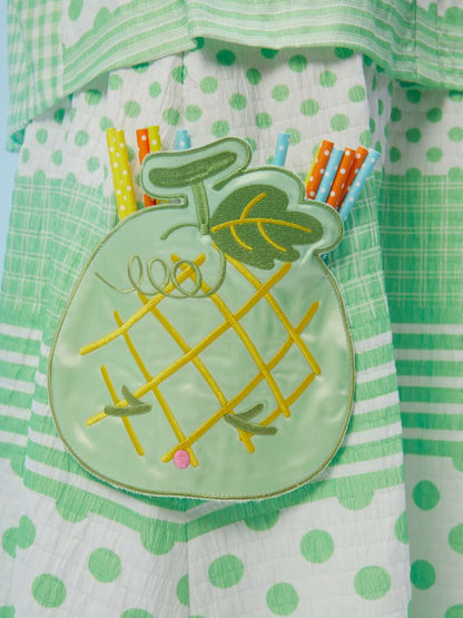 Melon Checkered Polka Dot Doll Collar Shirt Skirt【s0000013164】