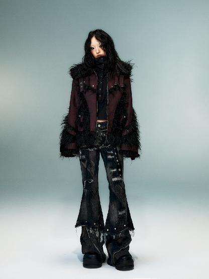 Lapel Suede Eco-Fur Warm Coat【s0000011477】