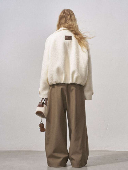 Furry Double Breasted Fur Jacket【s0000015228】