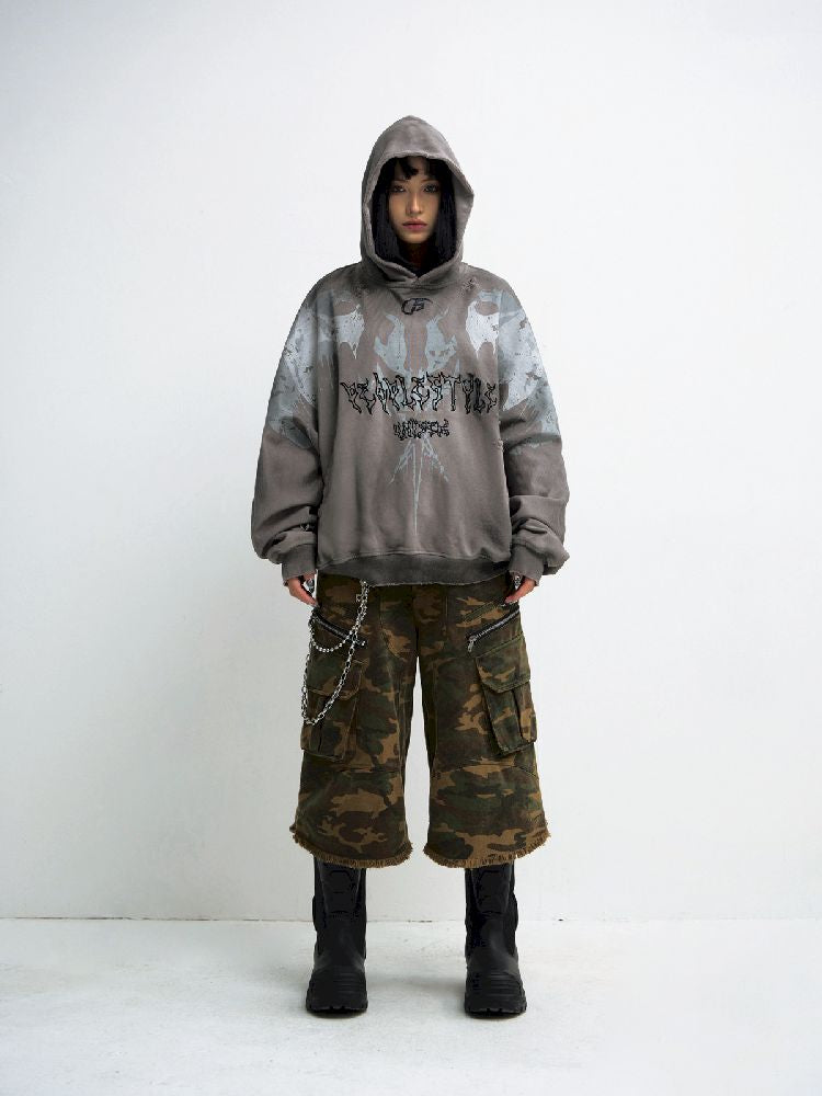 Embroidered Hooded Sweatshirt【s0000011349】