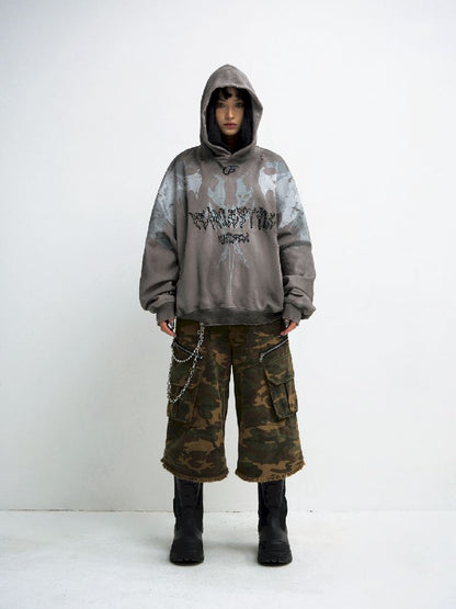 Embroidered Hooded Sweatshirt【s0000011349】