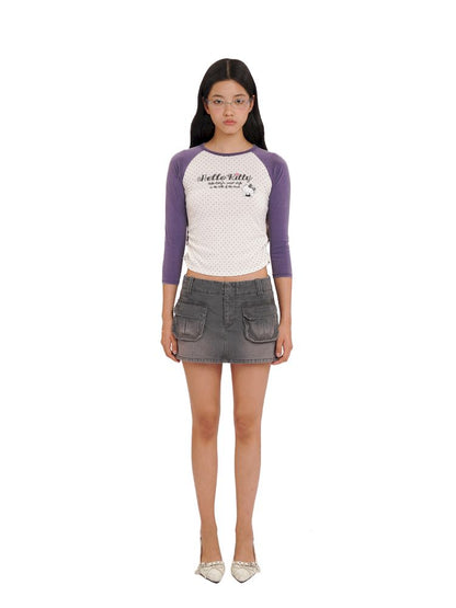 Pockets lined spliced plaid work skirt【s0000013427】