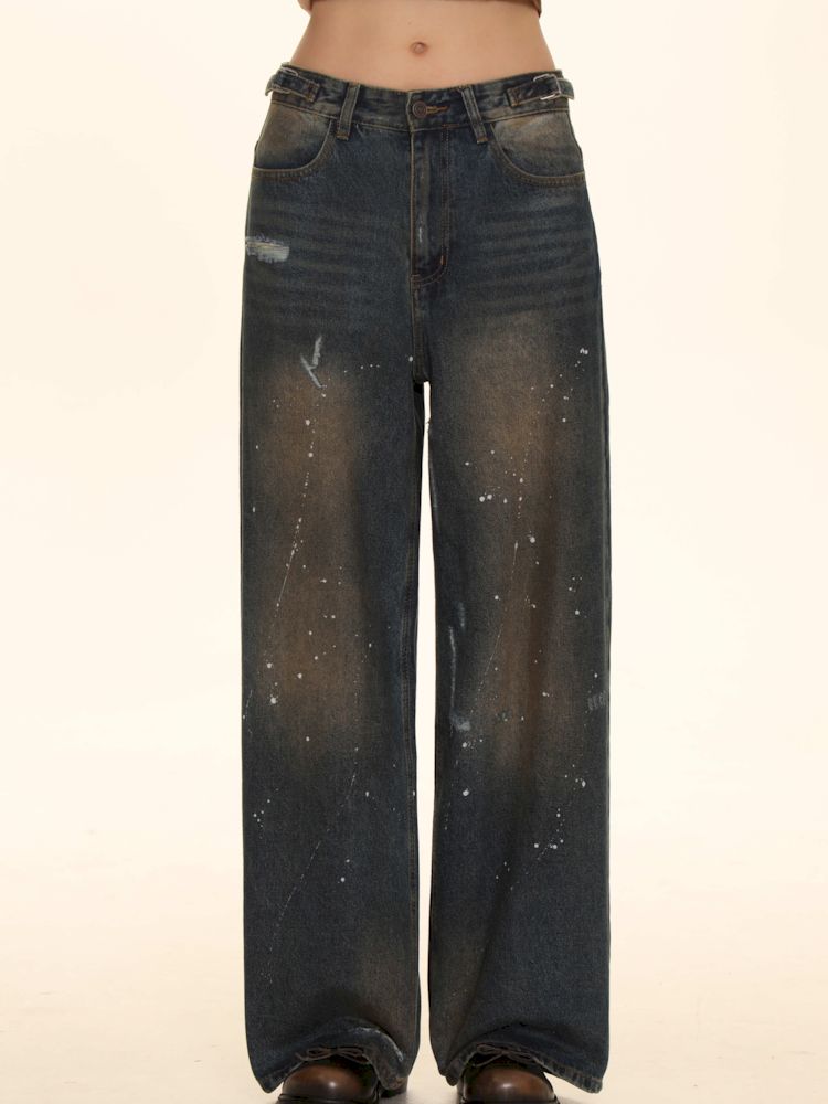 Splash Ink Flip Dot Casual Long Pants【s0000006006】