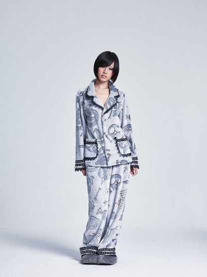Soft Double Sided Fleece Pajamas【s0000015557】