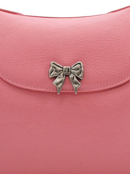 Cowhide Bow Flap Crossbody Bag【s0000016132】