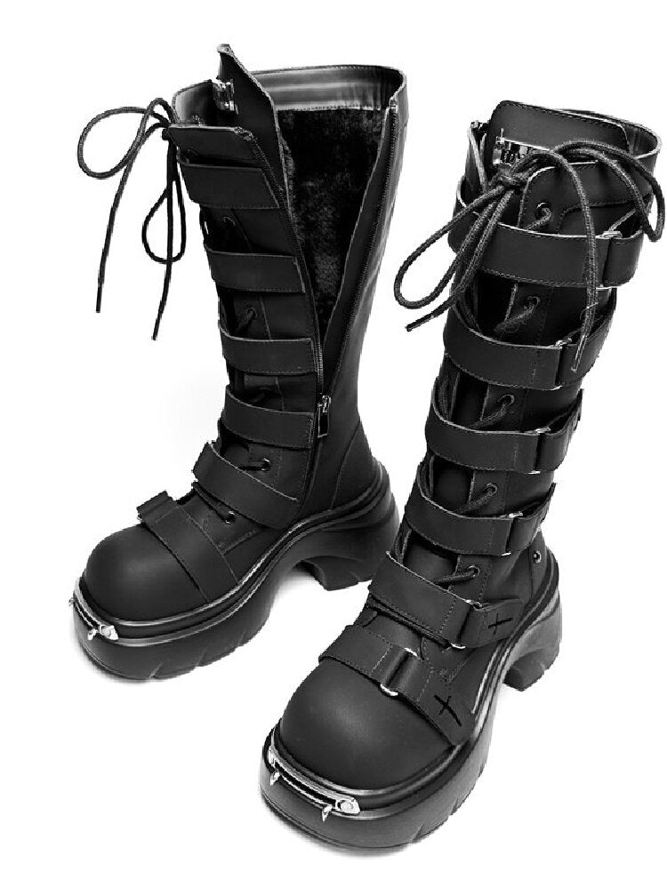 Gothic Nameplate Platform Boots【s0000016371】