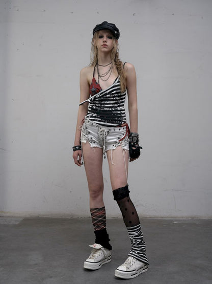 Printed Striped Camisole Tank Top【s0000012616】
