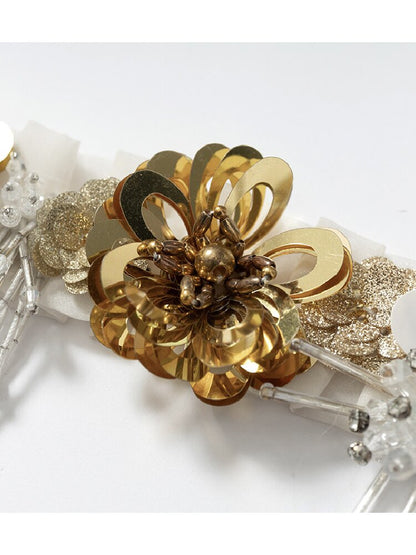 Vintage Court Pleated Flower Necklace【s0000017245】