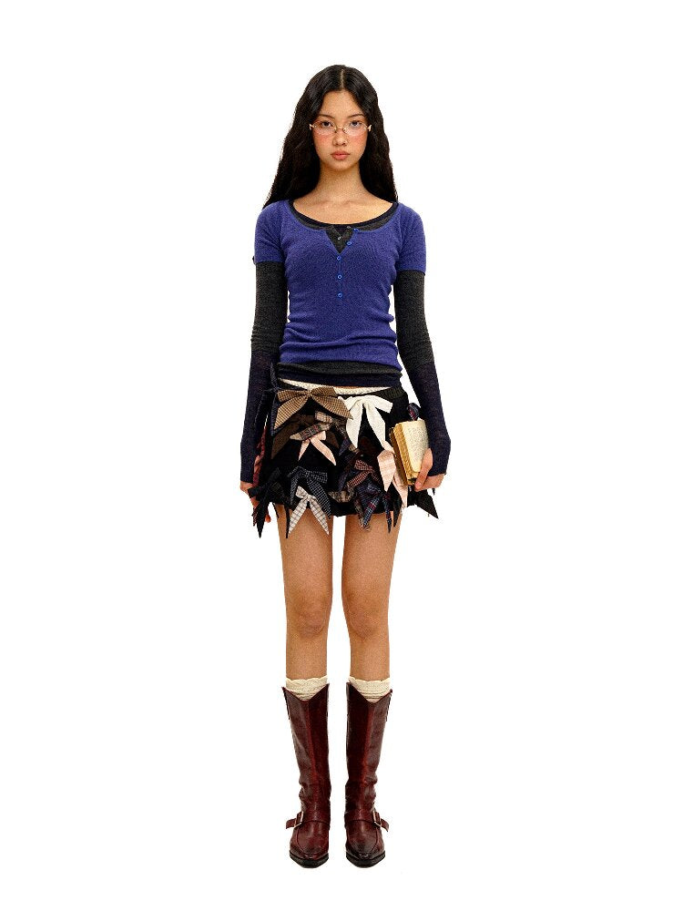 Irregular Multi Bow Pleated Skirt【s0000016099】