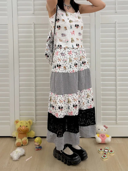 Lace Patchwork Maxi Skirt【s0000013974】