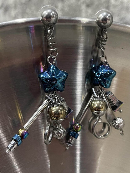 Handmade Punk Space Odyssey Earrings【s0000018877】