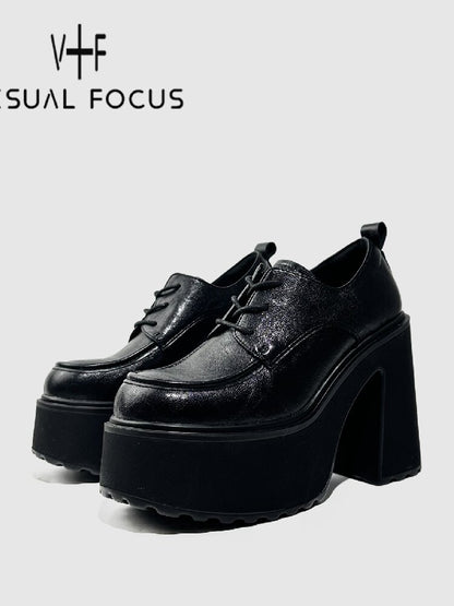 Y2K Thick Soled Punk Leather Shoes【s0000015717】