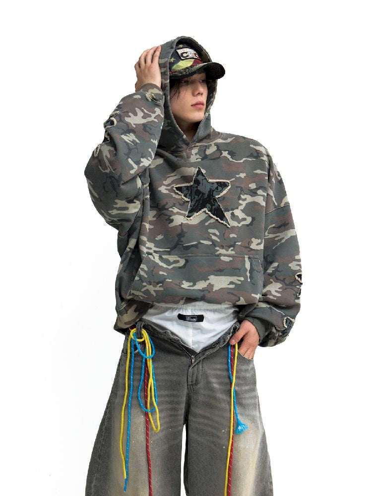 Camouflage Hooded Sweatshirt【s0000011694】