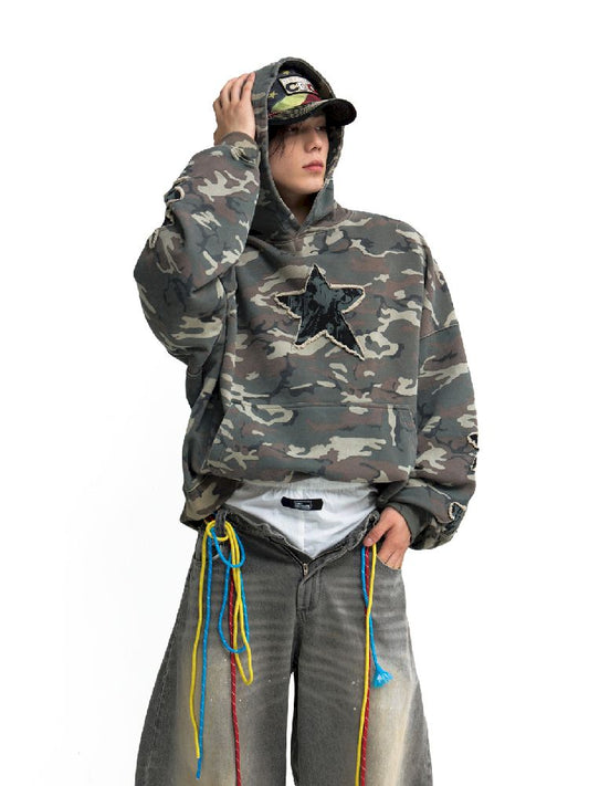 Camouflage Hooded Sweatshirt【s0000011694】