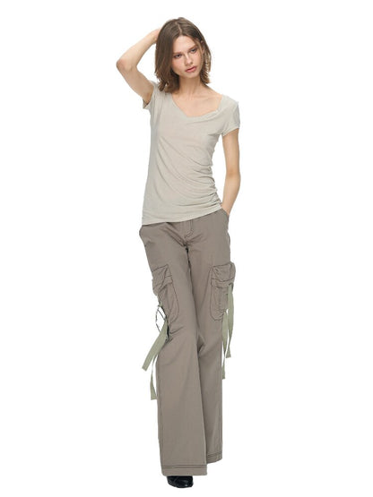 Large Pocket Topstitch Cargo Pant【s0000015860】