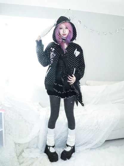 Lightweight Fleece Hoodie with Bunny Ears【s0000013970】