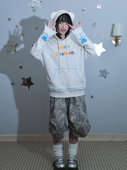 Bear ears hooded long-sleeved sweater【s0000010470】