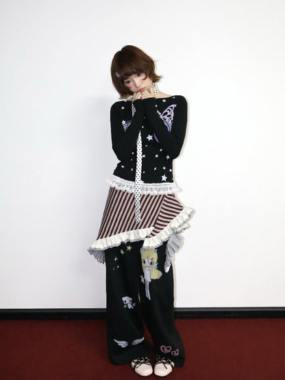 Knitted Lace Multi Wear Skirt【s0000018662】