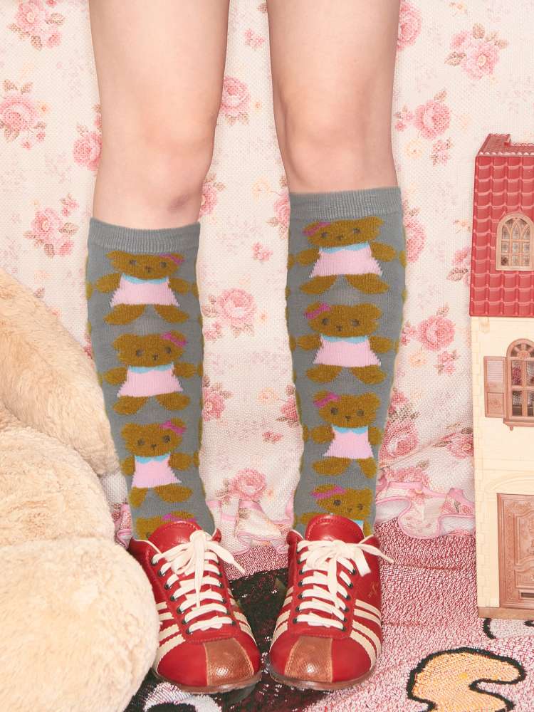Bear Plush-Style Knit Socks【s0000014513】