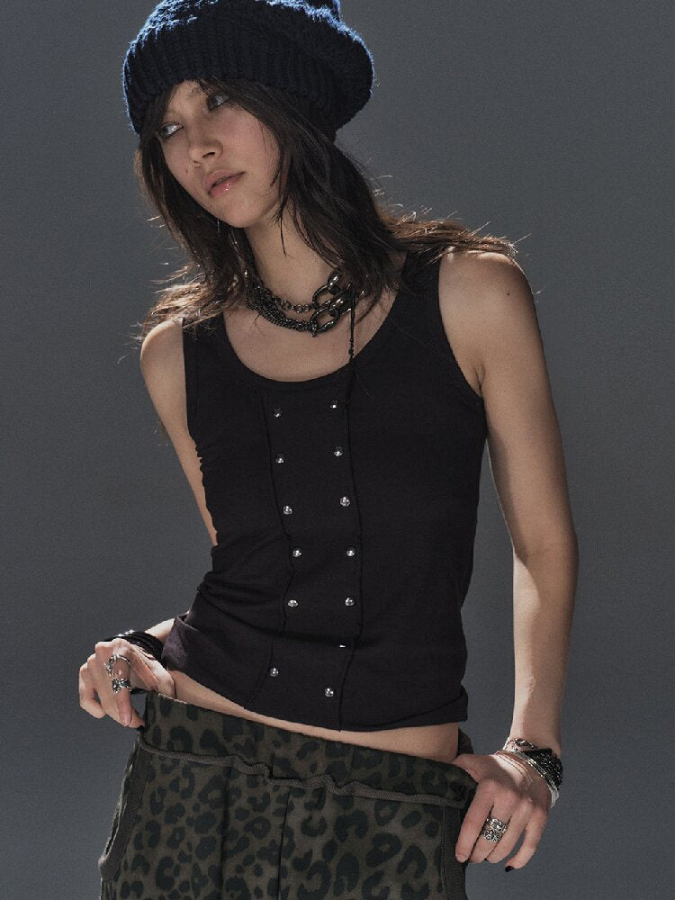 Hot Diamond Black Punk Tank Vest【s0000016243】