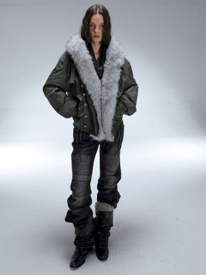 Loose Oversized Fur Collar Down Jacket【s0000014709】