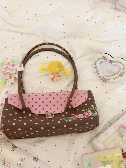 Polka Dot Frosted Jelly Tote Bag【s0000017505】