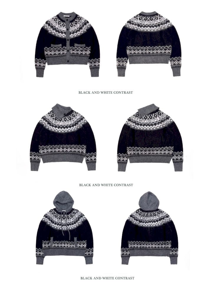 Fair Isle Striped Knit Top【s0000006024】