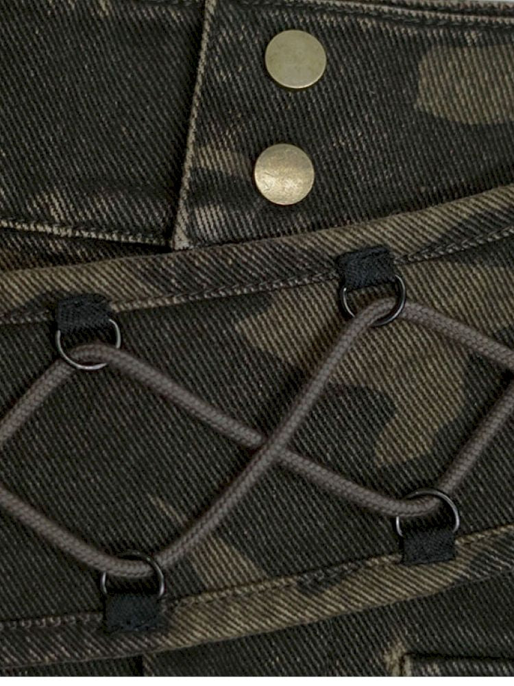 Camouflage Low-Waist Short Skirt 【s0000012803】