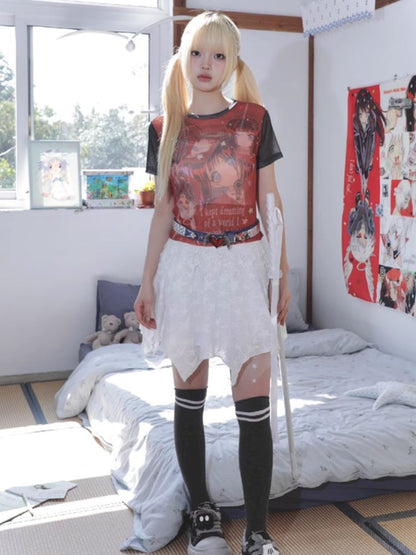 KillAngel Short Sleeve Mesh T-Shirt【s0000012329】